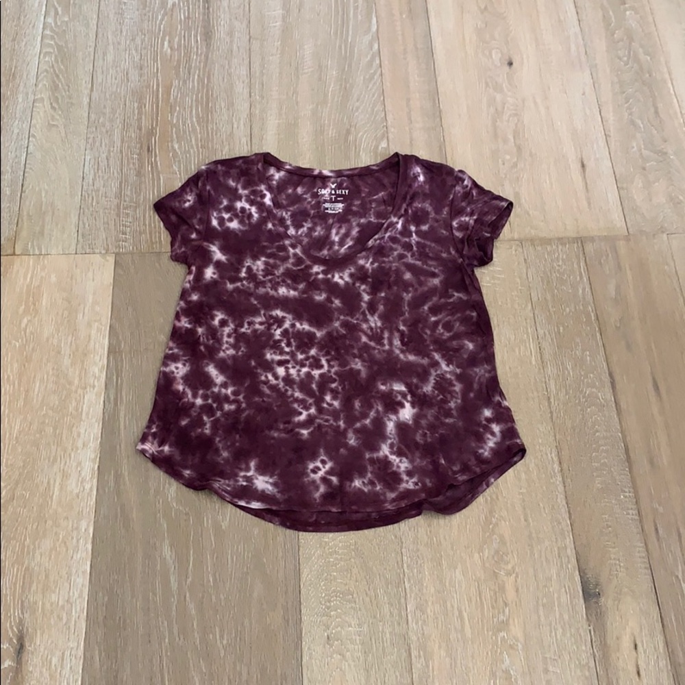 Purple & white tie dye soft & sexy tee